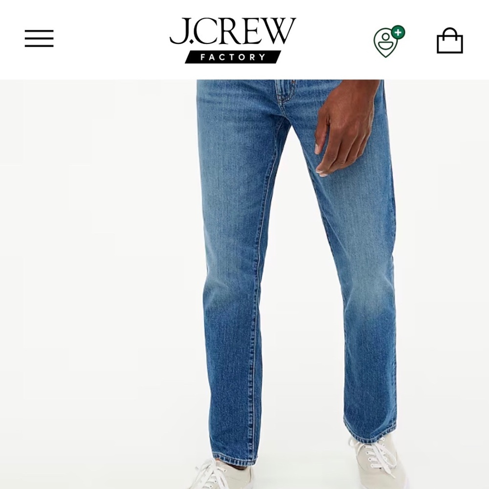 J Crew Men's Straight-Fit Jeans (blue spruce)